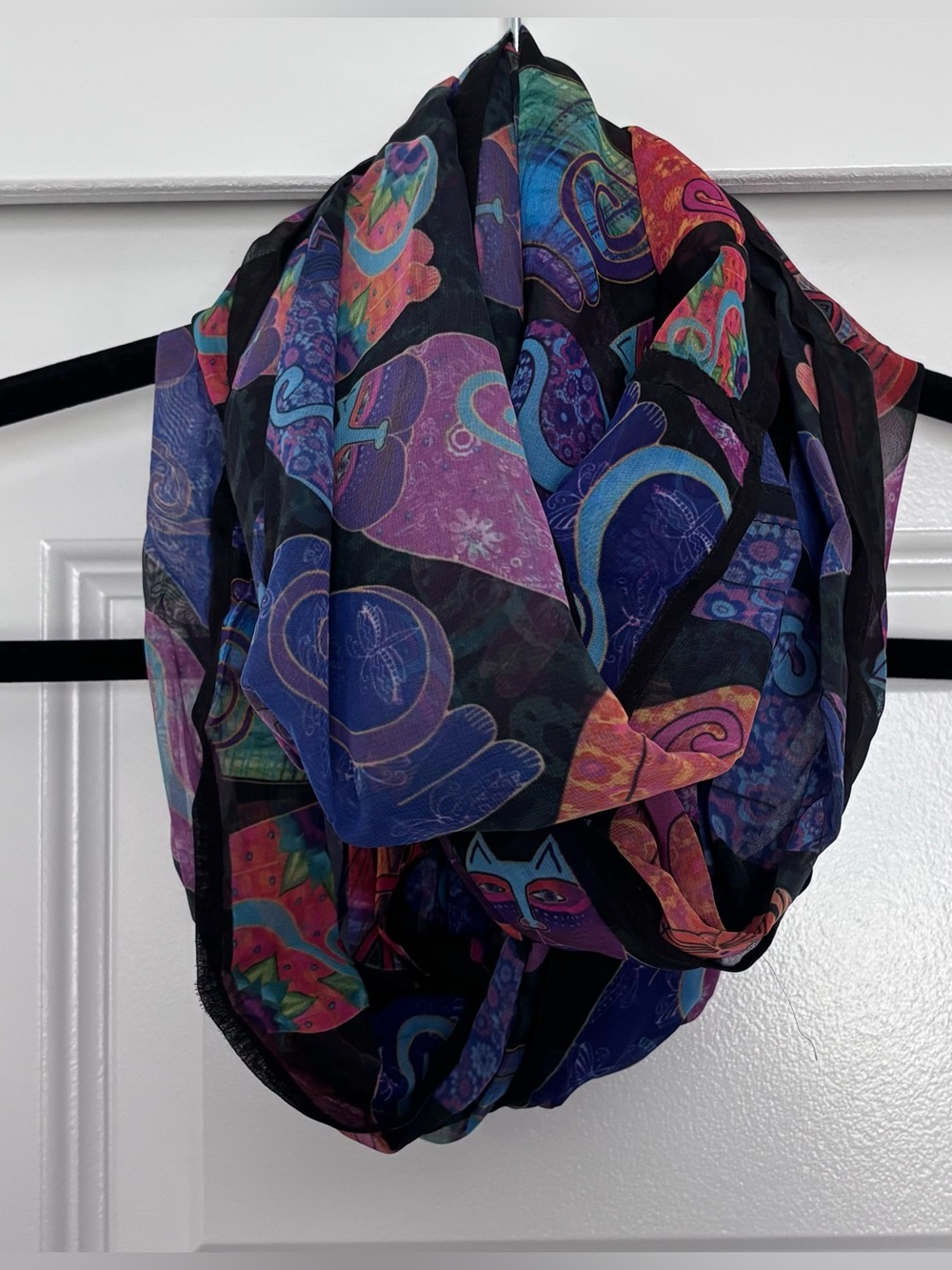 Laurel Burch Cat Infinity Scarf
